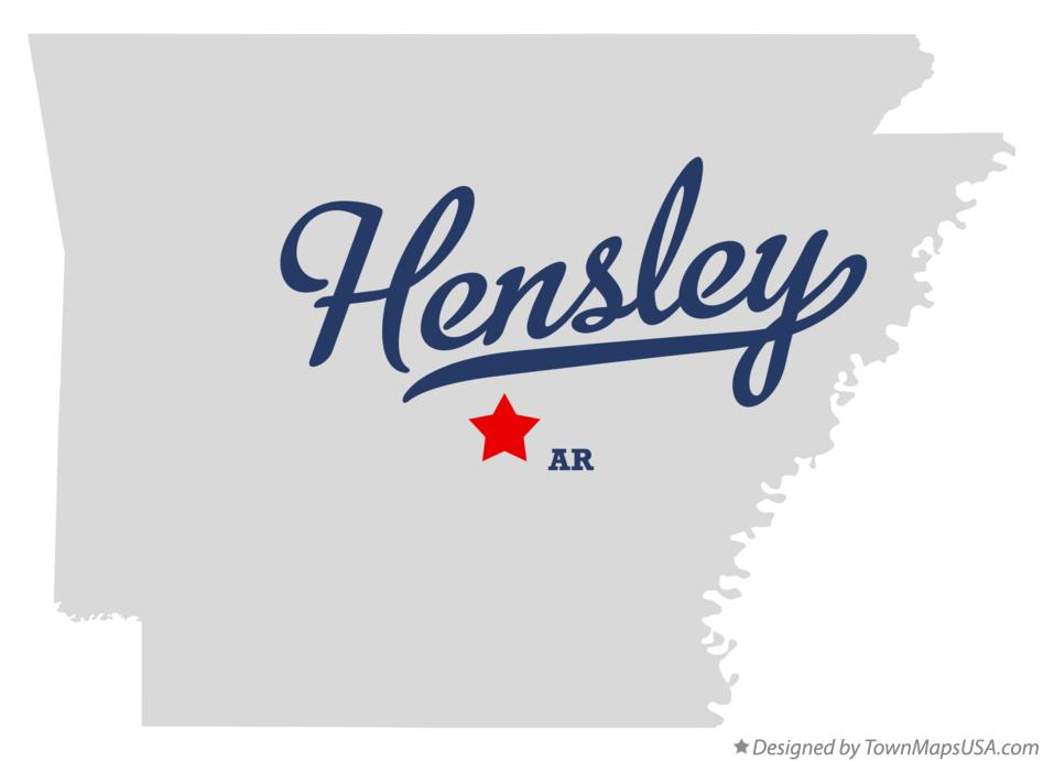 Map of Hensley Arkansas AR