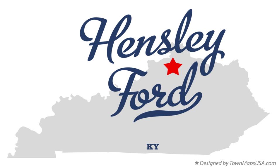 Map of Hensley Ford Kentucky KY