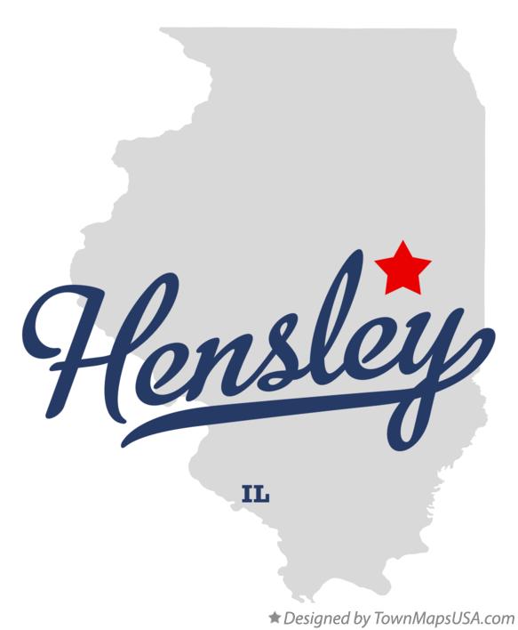 Map of Hensley Illinois IL