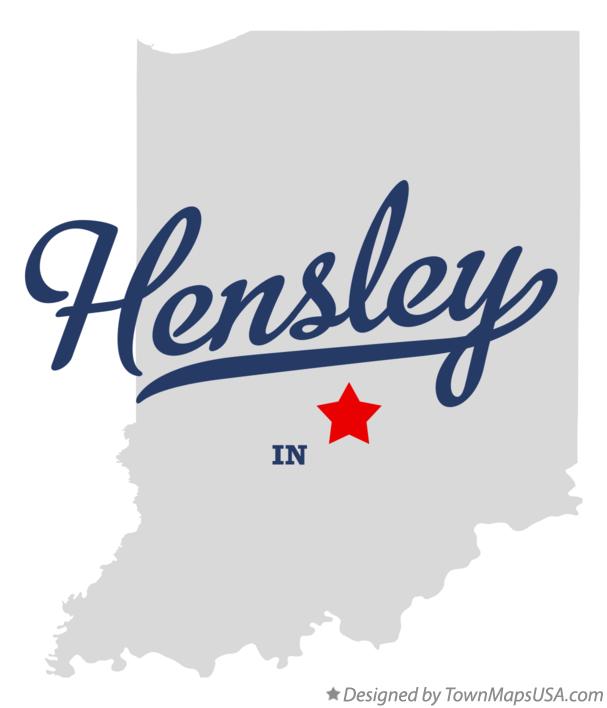 Map of Hensley Indiana IN