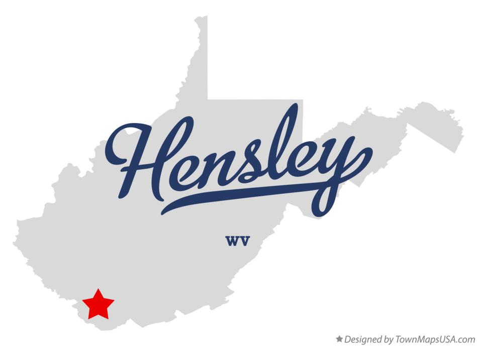 Map of Hensley West Virginia WV