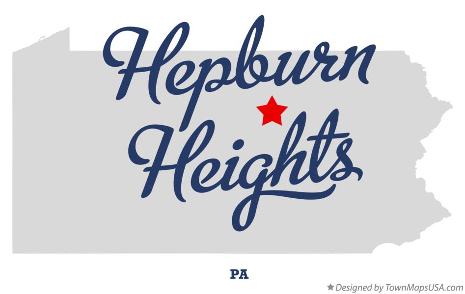 Map of Hepburn Heights Pennsylvania PA
