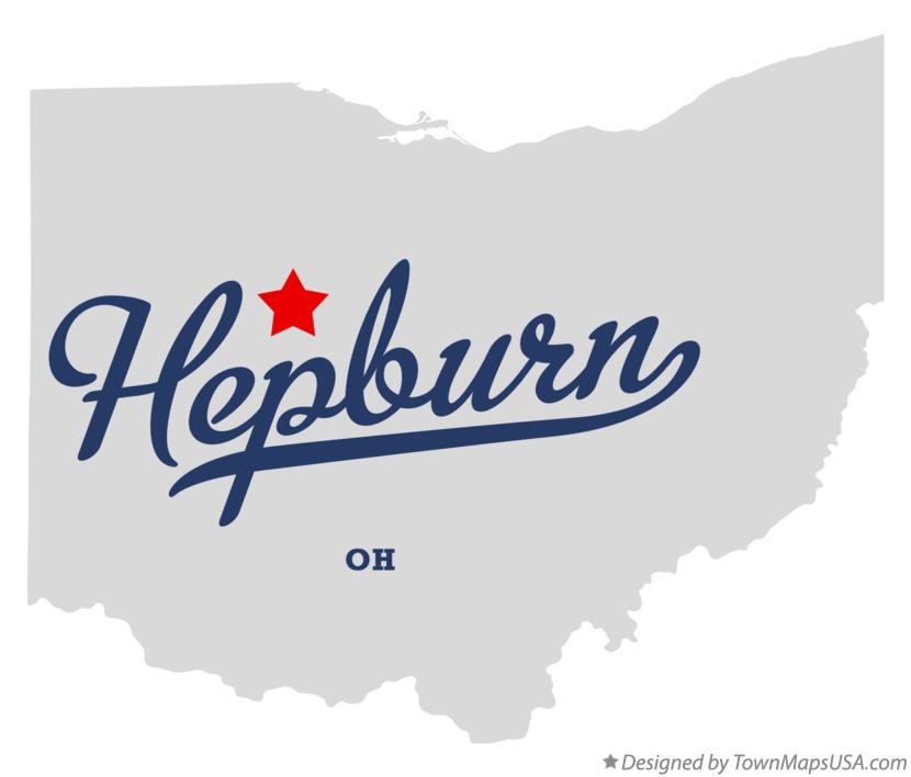 Map of Hepburn Ohio OH