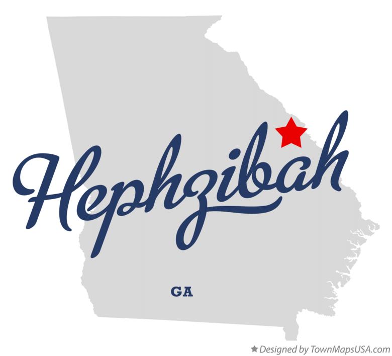 Map of Hephzibah Georgia GA