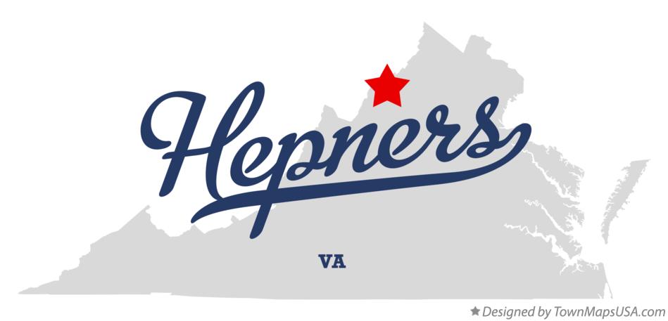 Map of Hepners Virginia VA