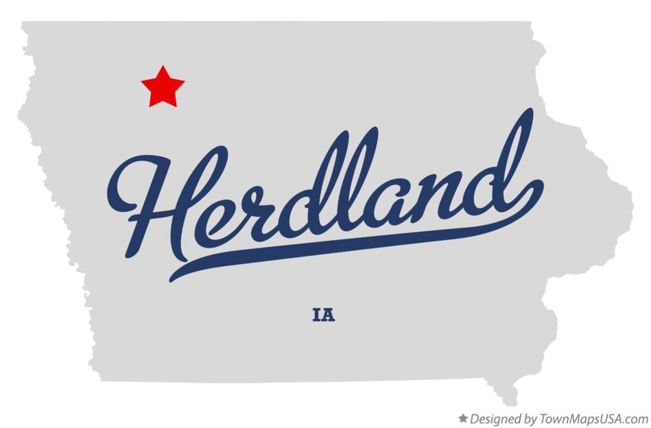 Map of Herdland Iowa IA