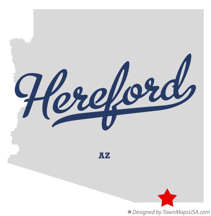 Map of Hereford Arizona AZ
