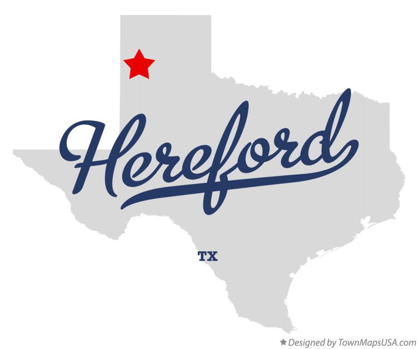 Map of Hereford Texas TX