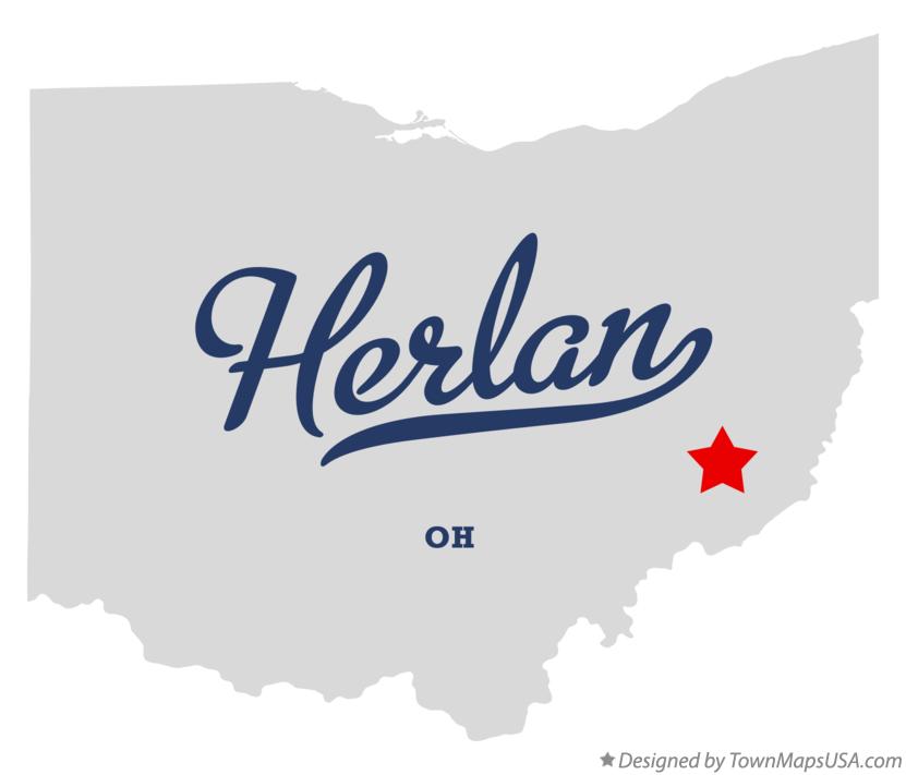 Map of Herlan Ohio OH