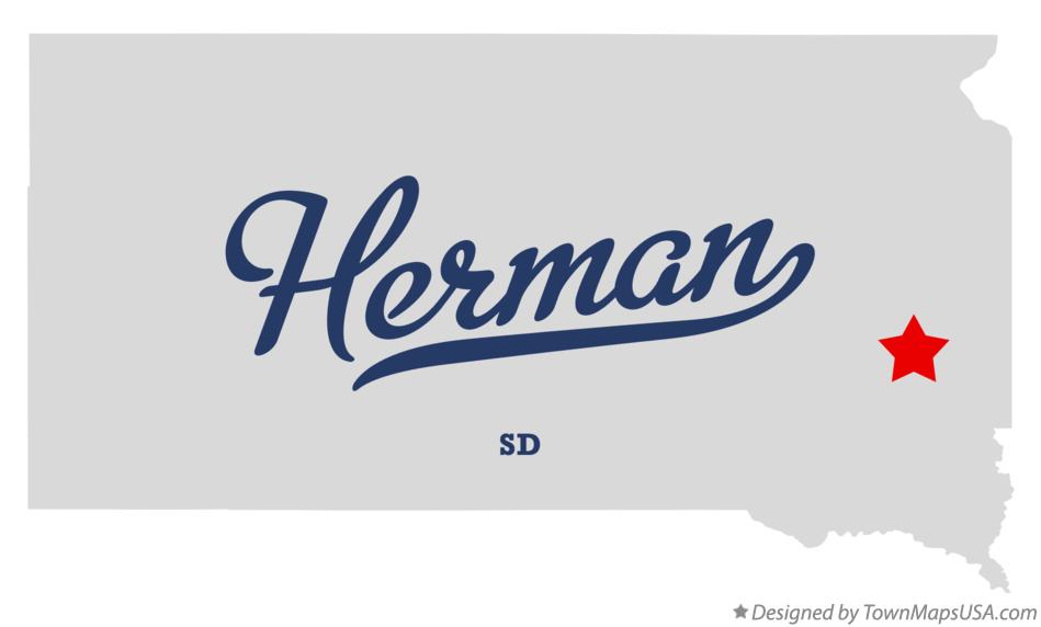 Map of Herman South Dakota SD