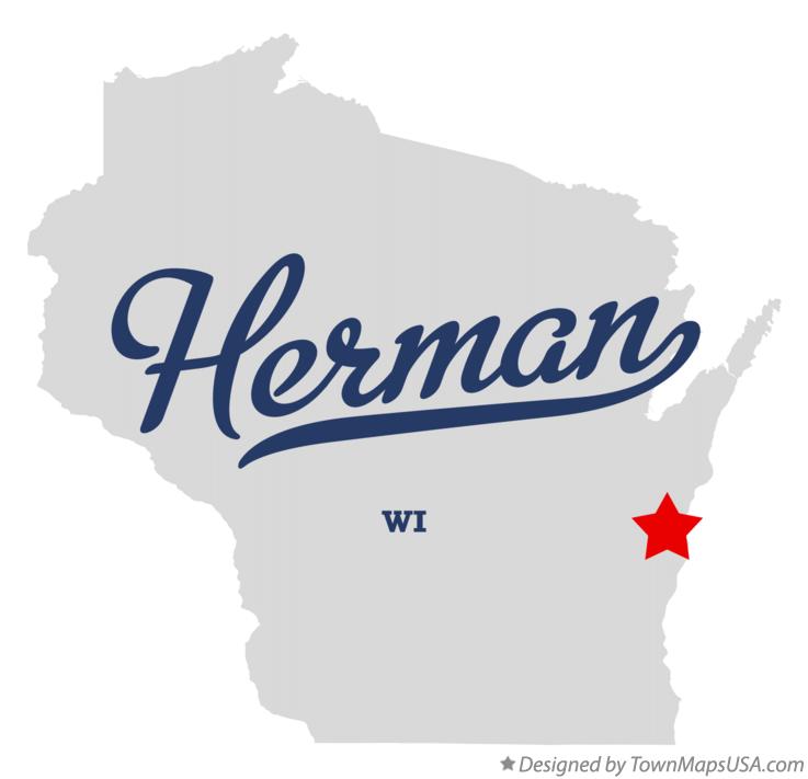 Map of Herman Wisconsin WI