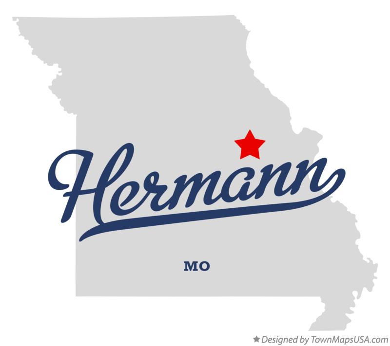 Map of Hermann Missouri MO