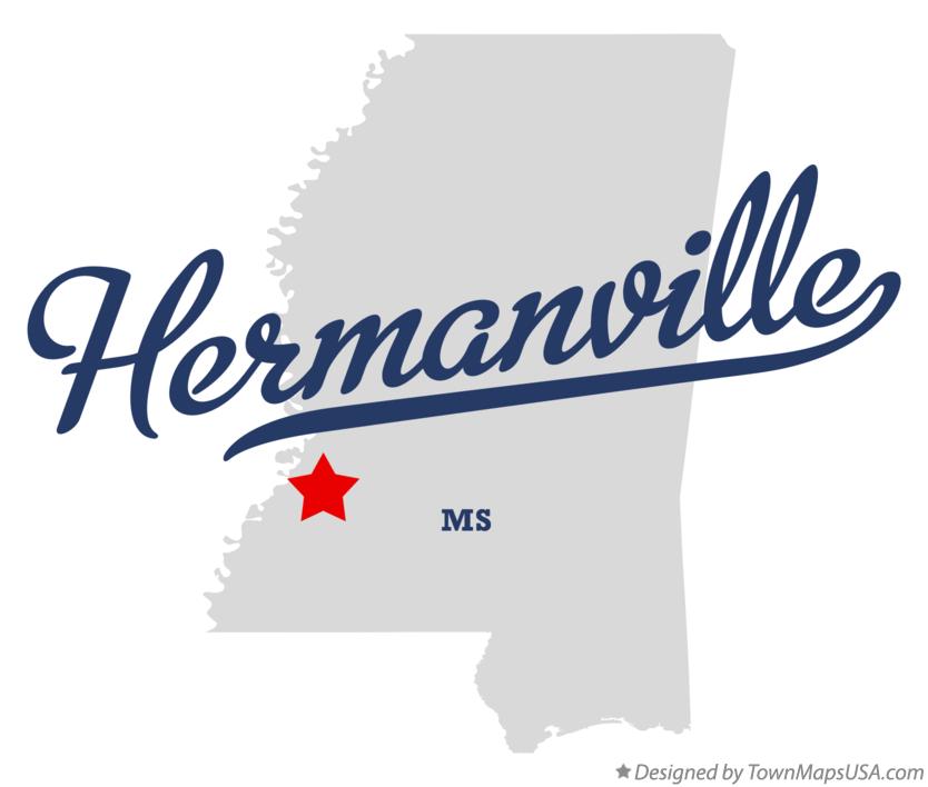 Map of Hermanville Mississippi MS