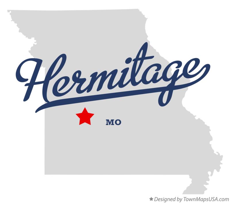 Map of Hermitage Missouri MO