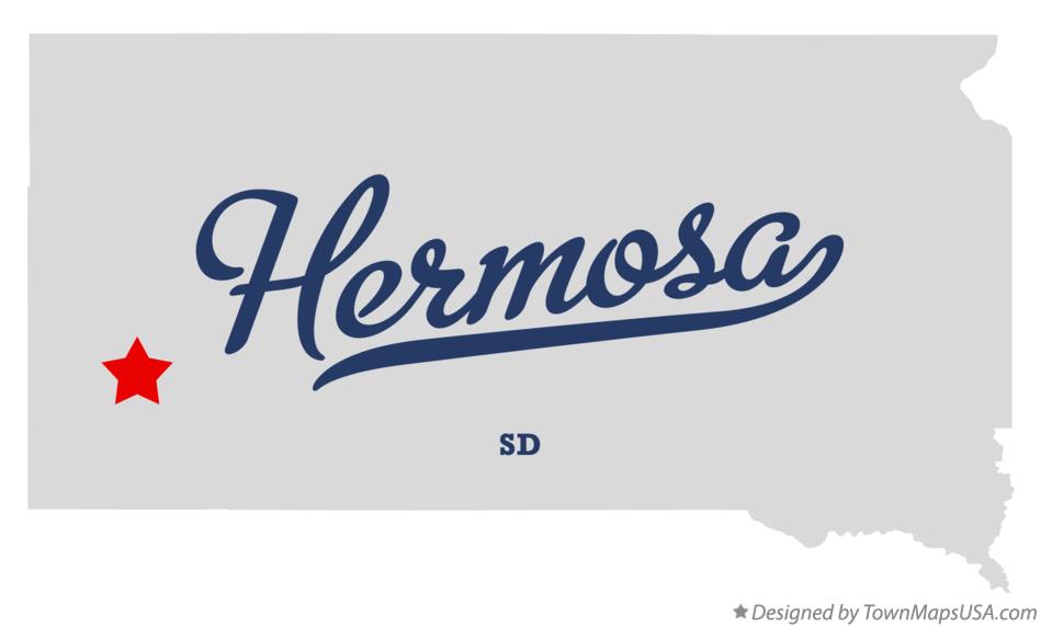 Map of Hermosa South Dakota SD
