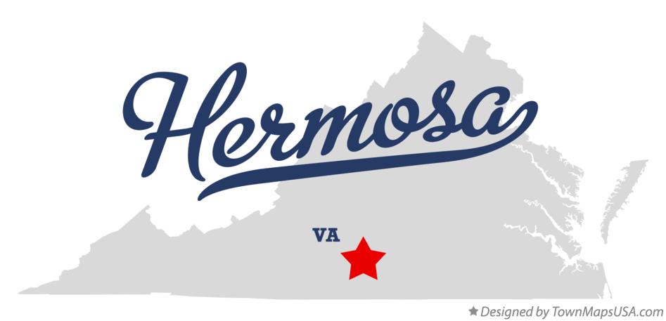 Map of Hermosa Virginia VA