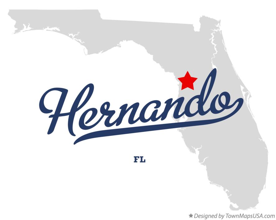 Map of Hernando Florida FL