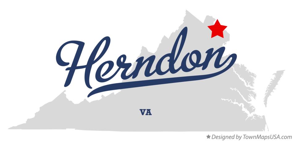 Map of Herndon Virginia VA