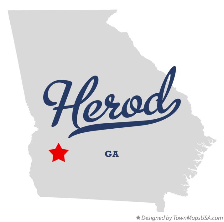 Map of Herod Georgia GA