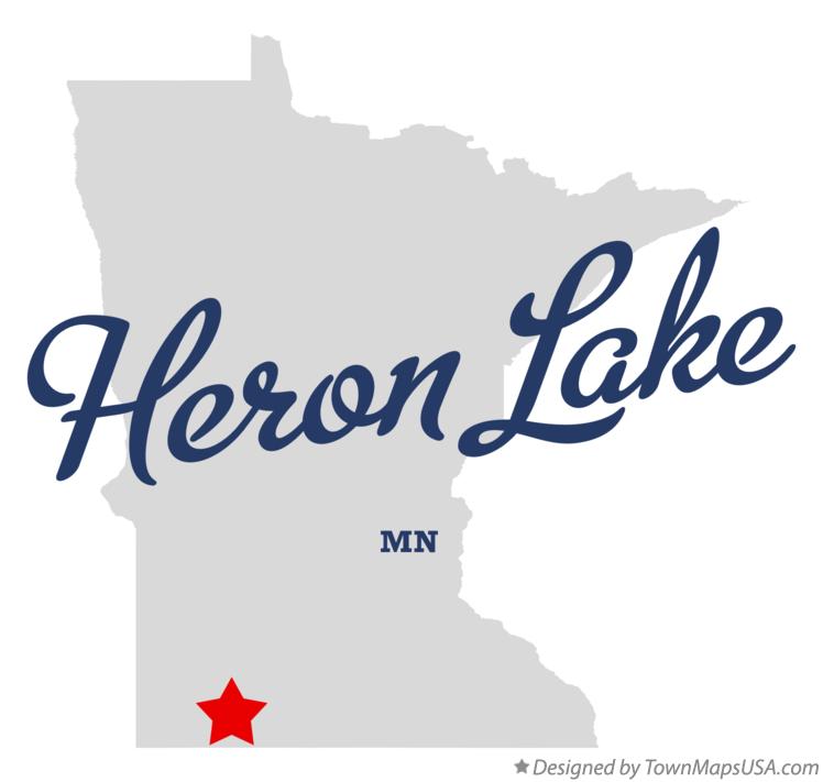 Map of Heron Lake Minnesota MN