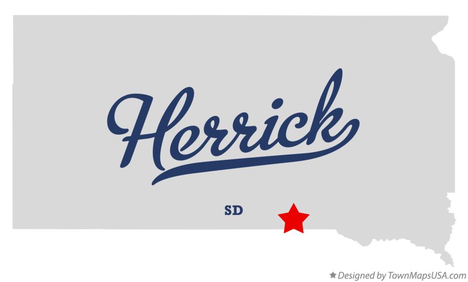 Map of Herrick South Dakota SD