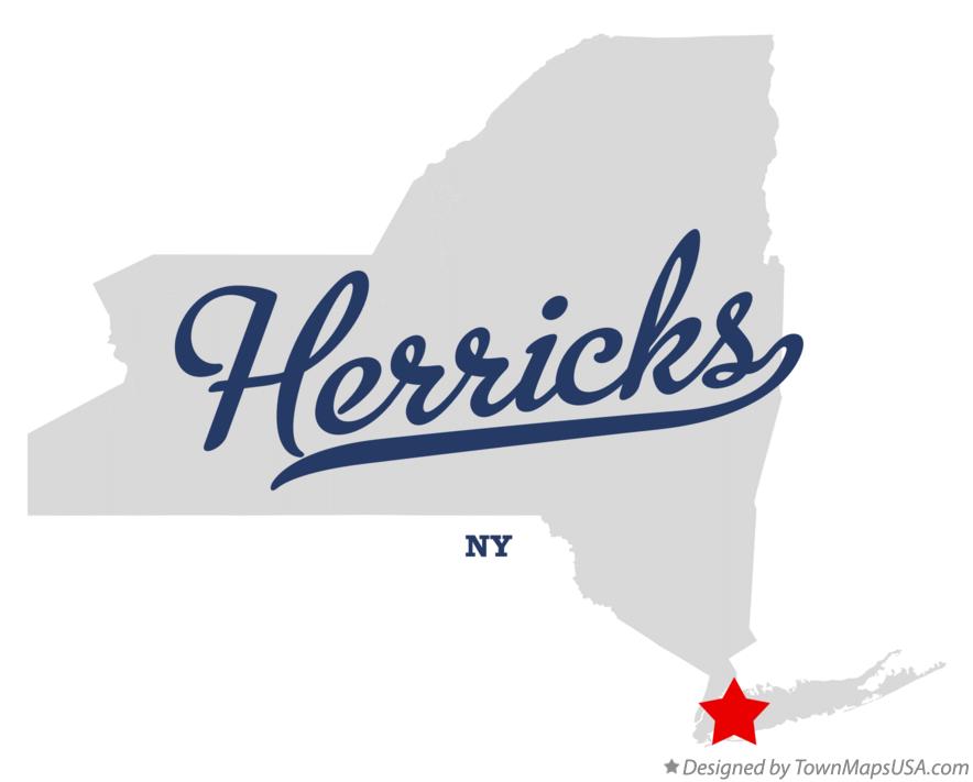 Map of Herricks New York NY