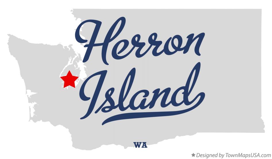 Map of Herron Island Washington WA