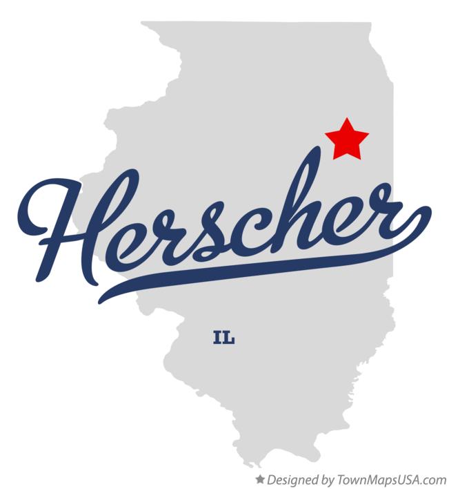 Map of Herscher Illinois IL