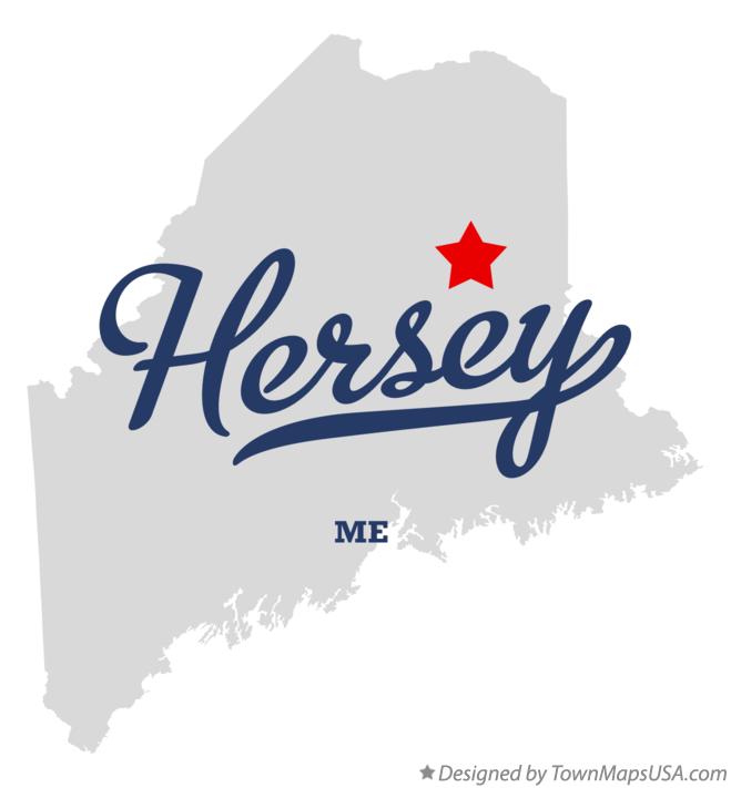 Map of Hersey Maine ME