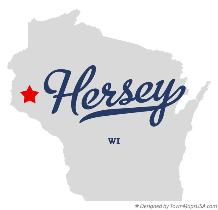 Map of Hersey Wisconsin WI