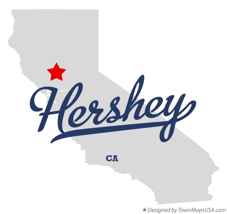Map of Hershey California CA