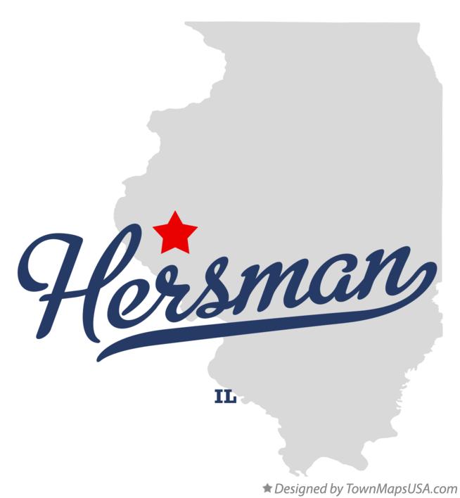 Map of Hersman Illinois IL