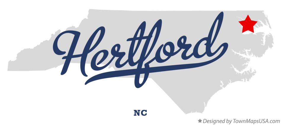 Map of Hertford North Carolina NC