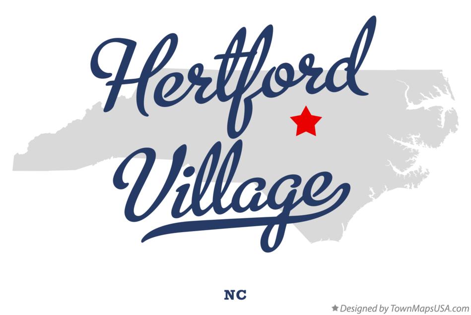 Map of Hertford Village North Carolina NC