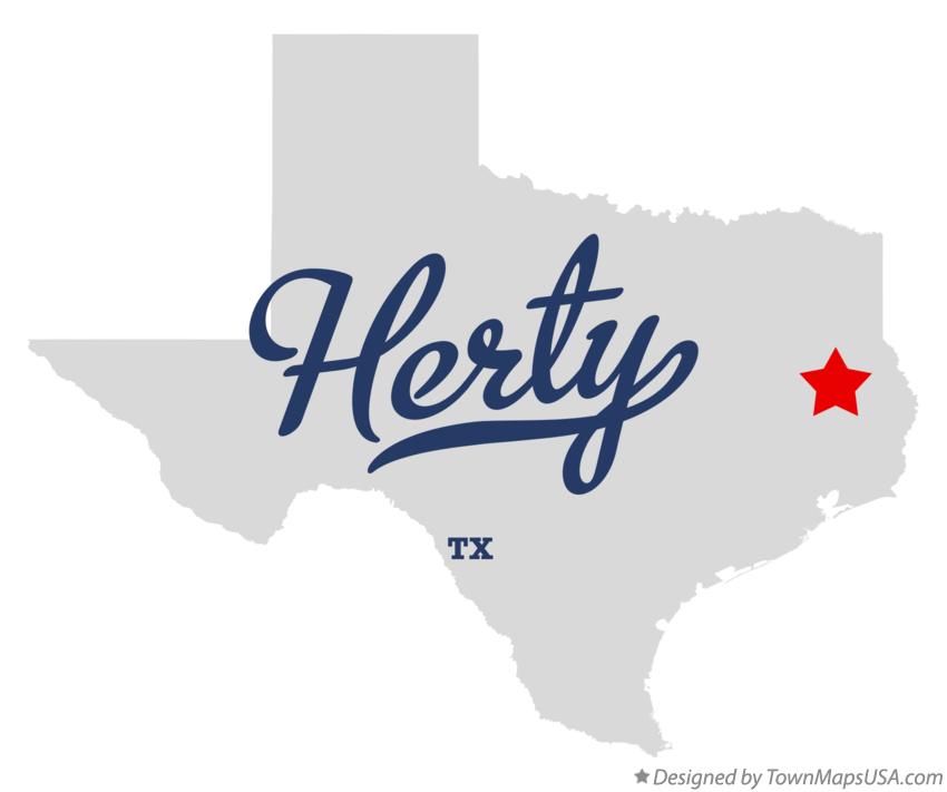 Map of Herty Texas TX