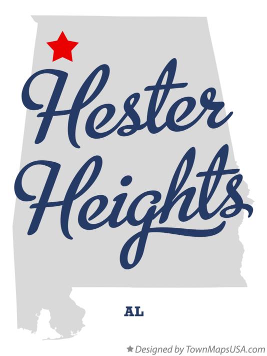 Map of Hester Heights Alabama AL