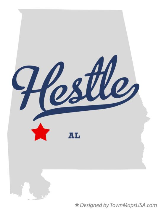 Map of Hestle Alabama AL