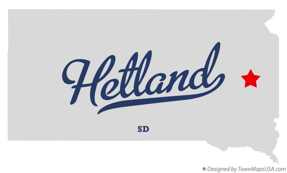 Map of Hetland South Dakota SD