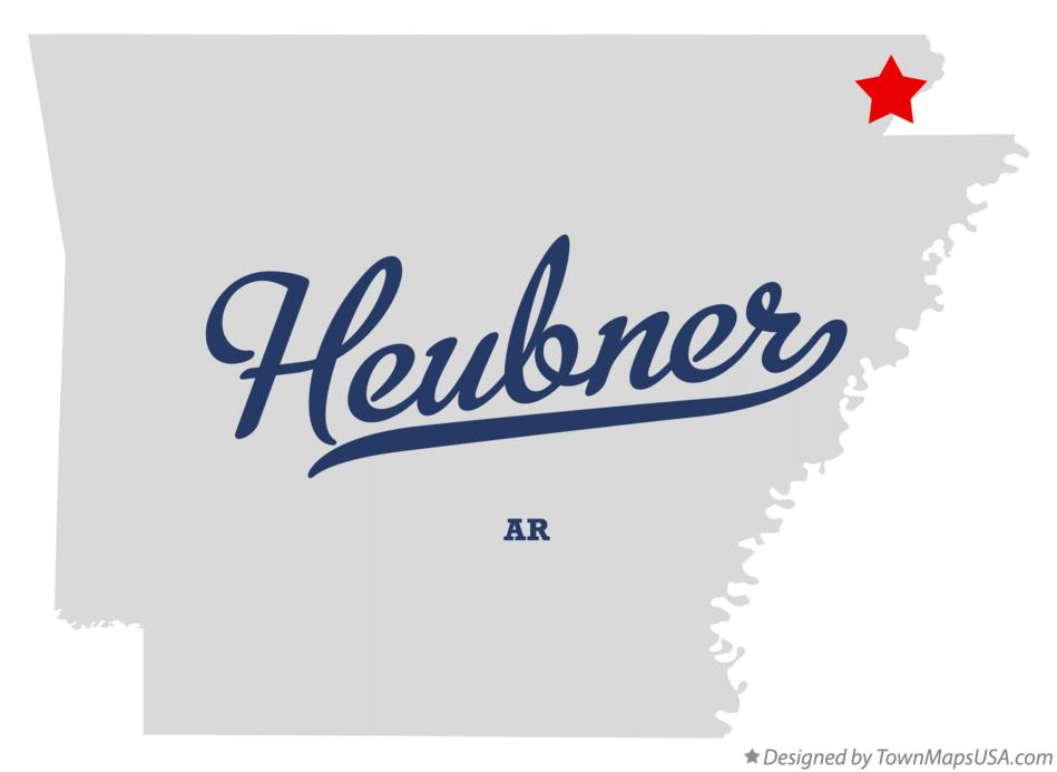 Map of Heubner Arkansas AR