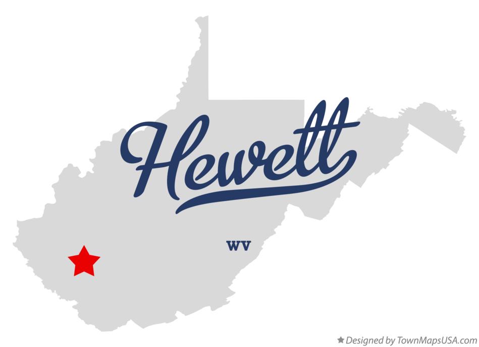 Map of Hewett West Virginia WV