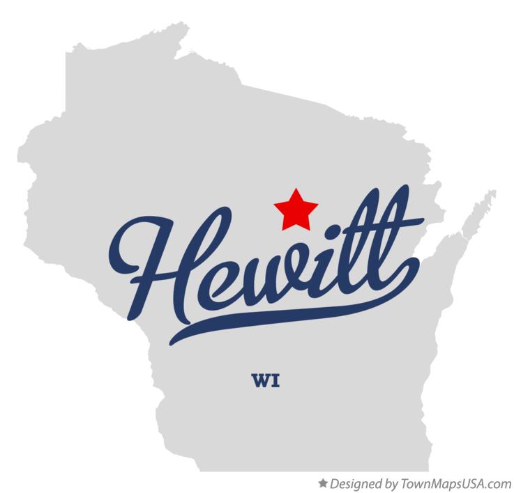 Map of Hewitt Wisconsin WI