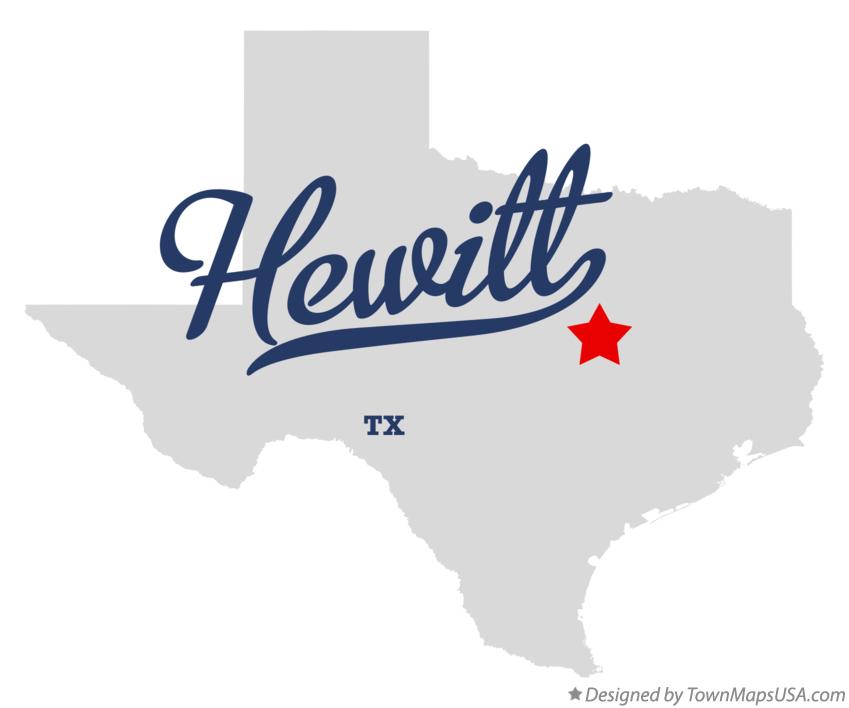 Map of Hewitt Texas TX