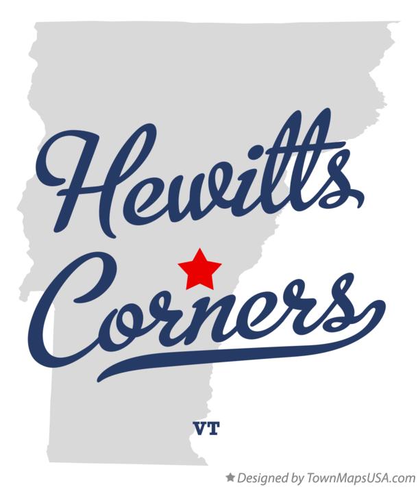 Map of Hewitts Corners Vermont VT