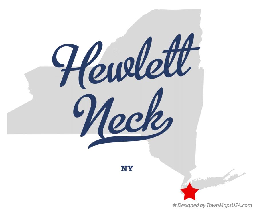 Map of Hewlett Neck New York NY