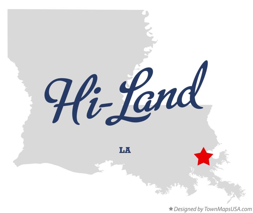 Map of Hi-Land Louisiana LA
