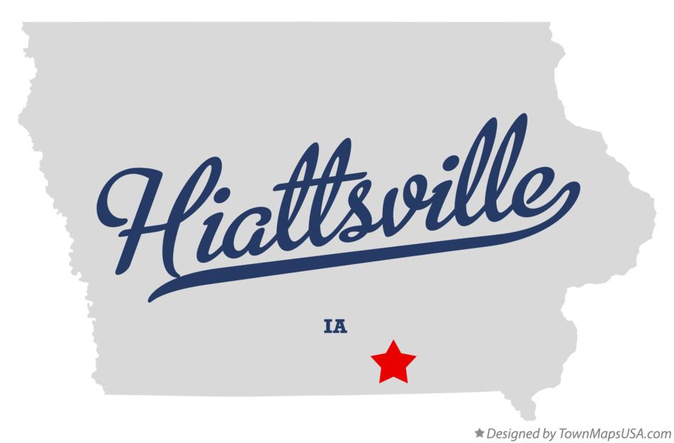 Map of Hiattsville Iowa IA