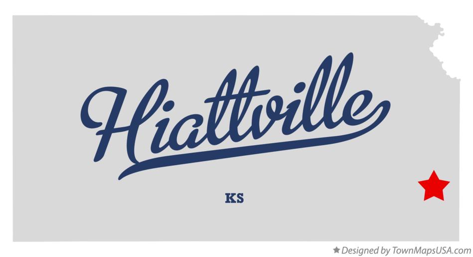 Map of Hiattville Kansas KS