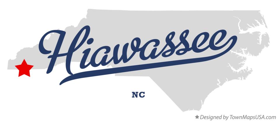 Map of Hiawassee North Carolina NC