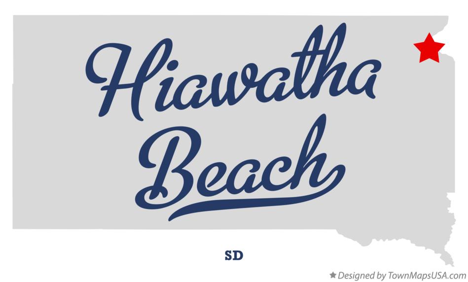 Map of Hiawatha Beach South Dakota SD