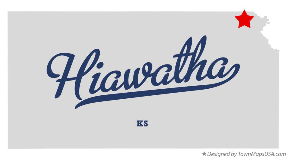Map of Hiawatha Kansas KS